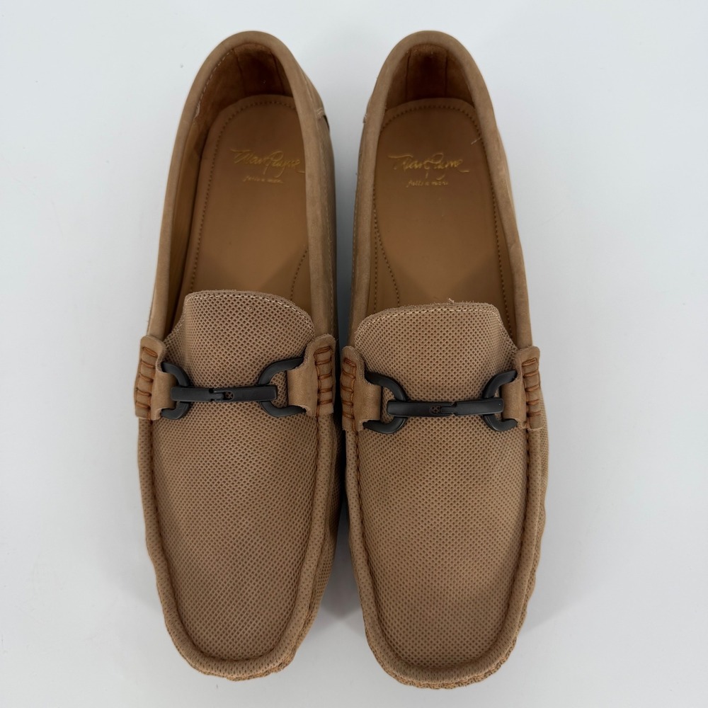 Alan Payne Mens Tan Como Perforated Suede Driving Loafers Bit Detail 11.5 10308 - Picture 2 of 13
